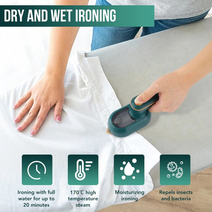 Mini Handheld Steam Iron  —  Smooth Clothes Anywhere