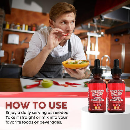 Cayenne Pepper Liquid Drops – Heart & Circulation Support Supplement