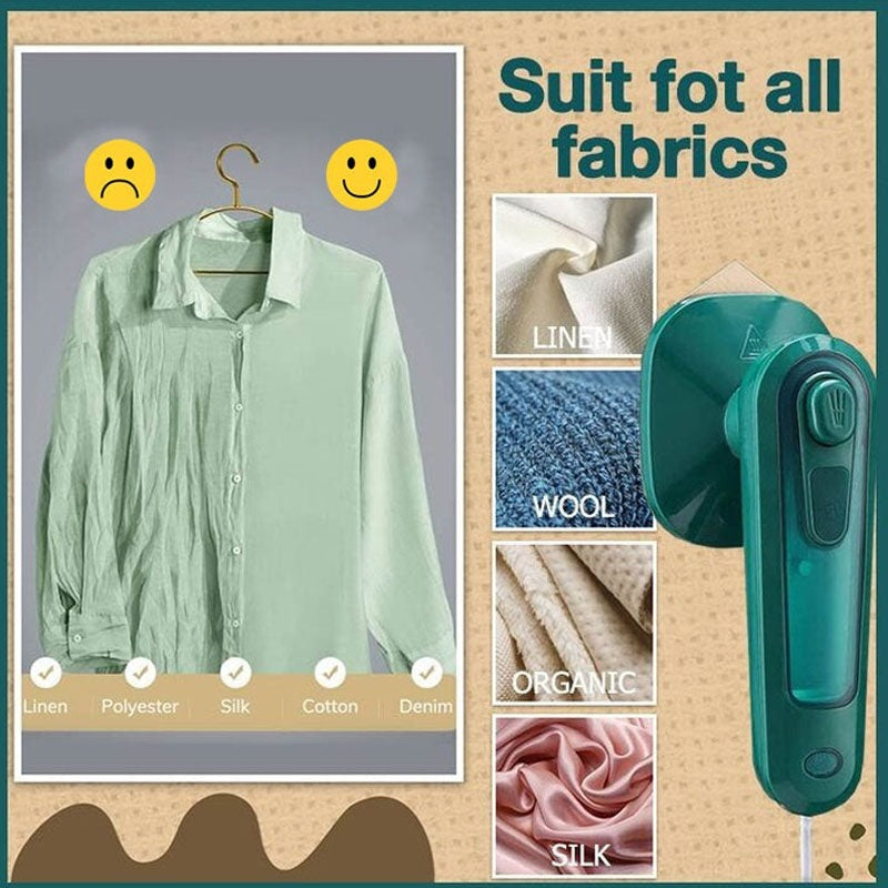 Mini Handheld Steam Iron  —  Smooth Clothes Anywhere