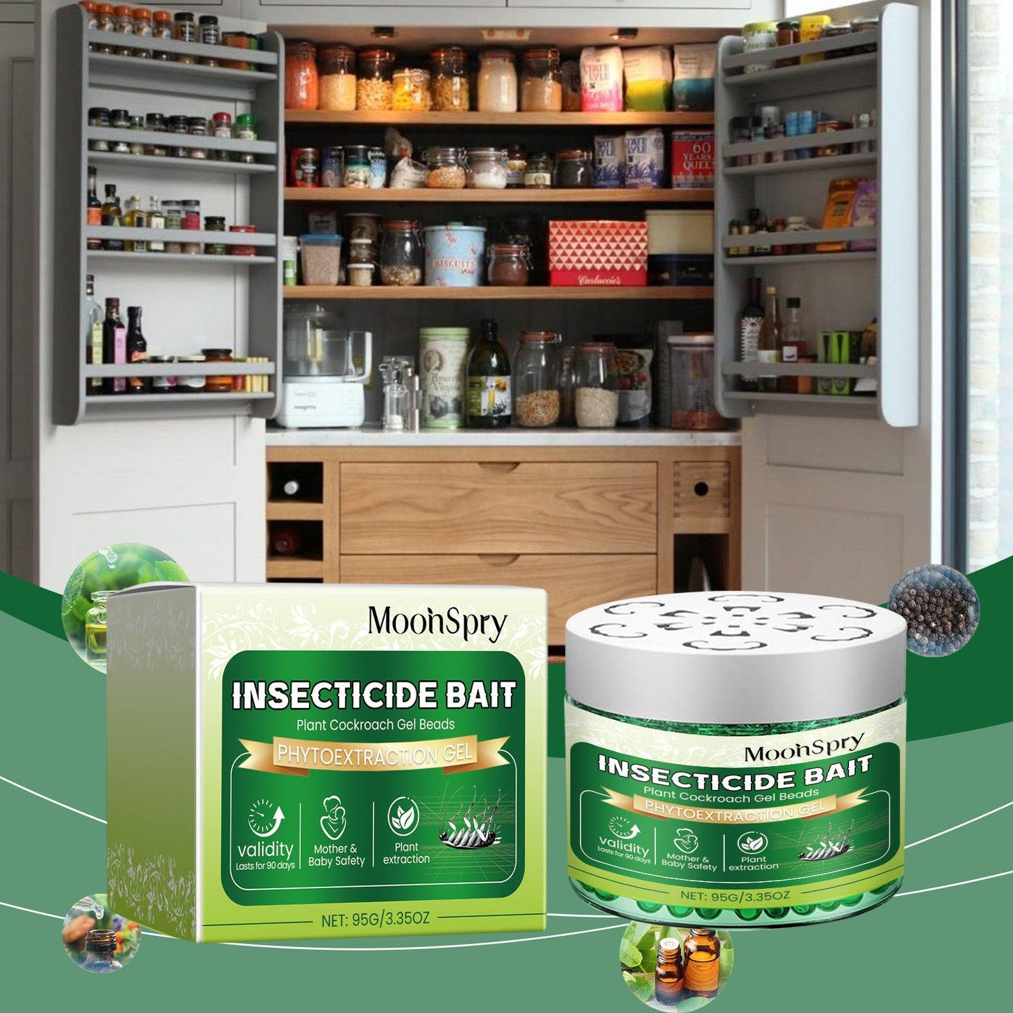 Natural Plant Cockroach Gel Beads – Repellent for Home, Car & Garden