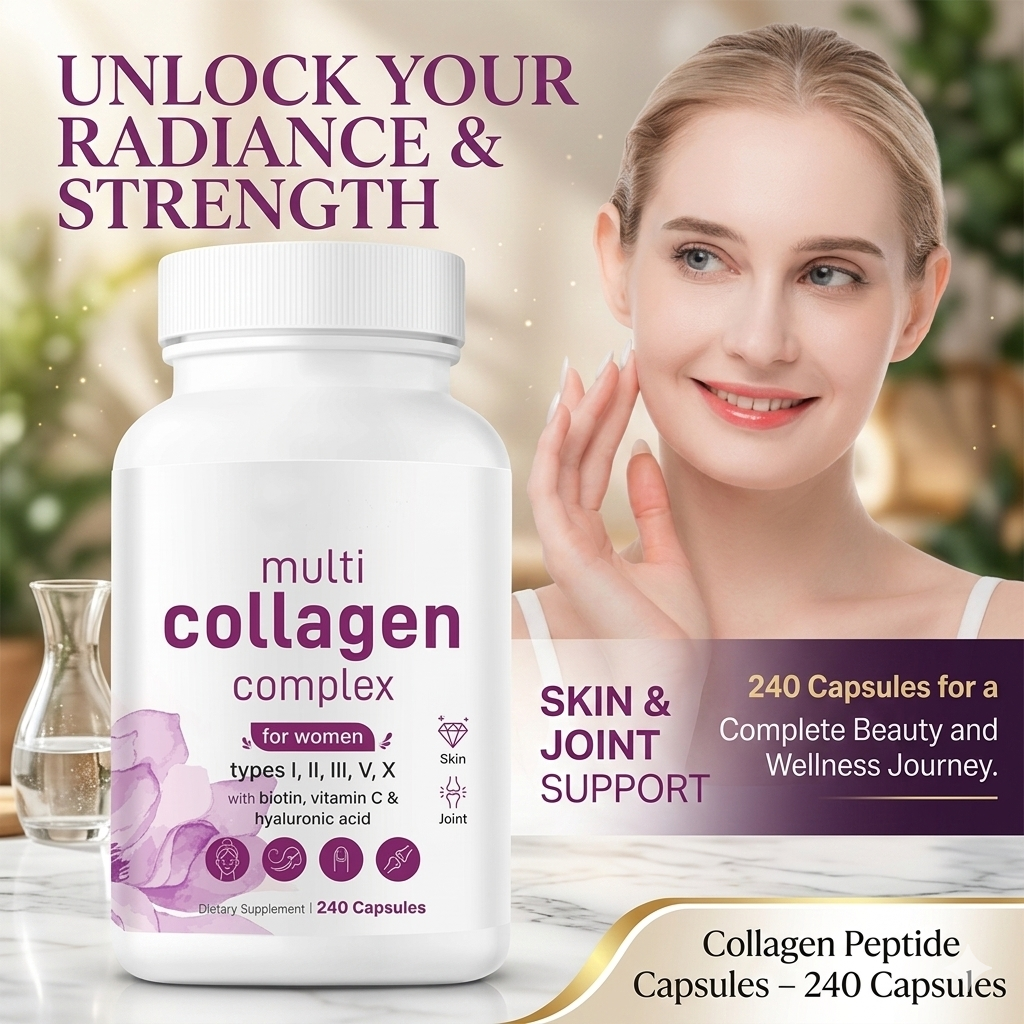Collagen Peptide Capsules – 240 Capsules Skin & Joint Support