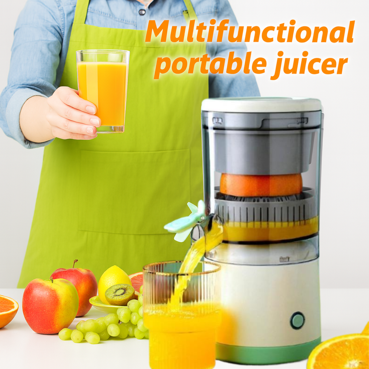 Electric USB Fruit Press Extractor - Fresh Juice Anytime.